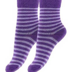 Fuzzies Strømper - 2-Pak - Lillastribet